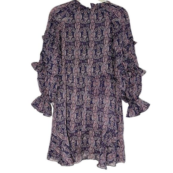 Haute Hippie Silk Lavender Blue Ruffle Mini Dress Size 8 NEW WITH TAGS 498.00 - Picture 3 of 12